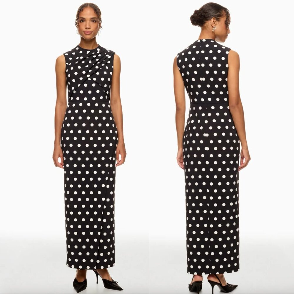 Et Ochs Celeste Gown in Large Dot Black Polkadot Polka Maxi Dress 12